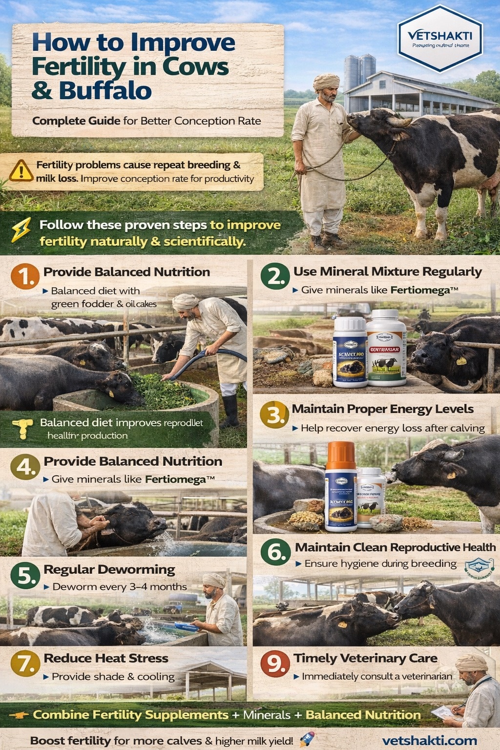 How to Improve Fertility in Cows & Buffalo